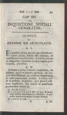 Cap. XIV. De Inquisitione Speciali Generatim