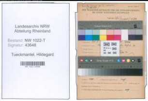 Entnazifizierung Hildegard Tueckmantel , geb. 31.07.1910 ()