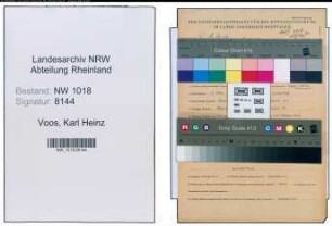 Entnazifizierung Karl Heinz Voos , geb. 06.03.1922 (Monteur)