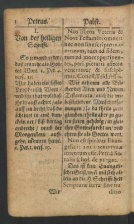 I. Von der heiligen Schrifft