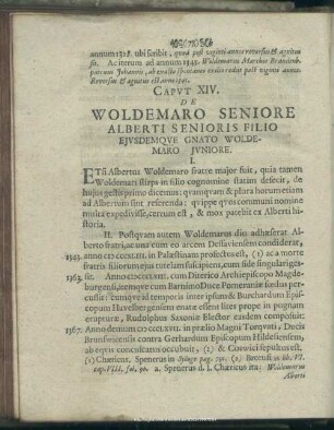 Caput XIV. De Woldemaro Seniore Alberti Senioris Filio Eiusdemque Gnato Woldemaro Iuniore