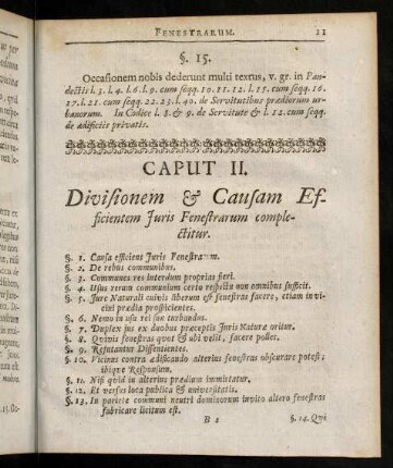 11-63, Caput II. Divisionem & Causam Efficientem
