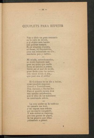 Couplets para repetir