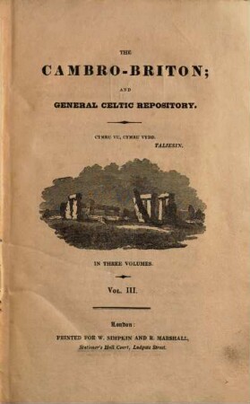 The Cambro-Briton. 3. 1821/22 (1822)