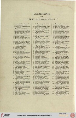 Verzeichnis der Text-Illustrationen