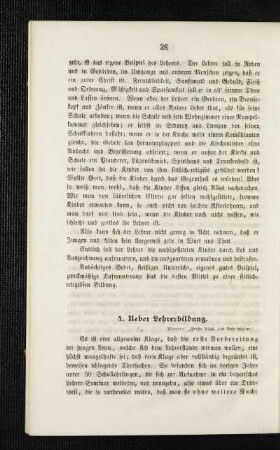 Ueber Lehrerbildung