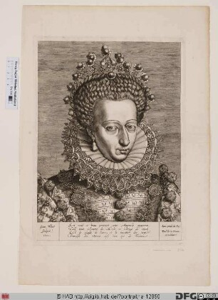 Bildnis Catherine de Bourbon, Herzogin von Lothringen, geb. Prinzessin von Navarra