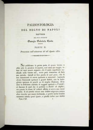 Paleontologia del Regno di Napoli