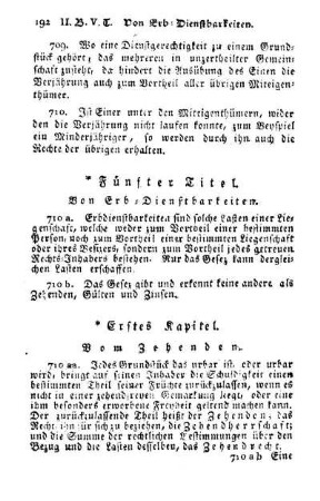 Fünfter Titel. Von Erb-Dienstbarkeiten.