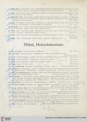 Möbel, Holzschnitzereien (Nr. 187-308)