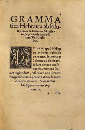 Opvs Grammaticvm Consvmmatvm : Ex uarijs Elianis libris concinnatum, complectens scilicet Elementarium absolutum Numerandi rationem Pronominum declinationes Verborum integras coniugationes ... = Melêḵat had-diqdûq haš-šālēm