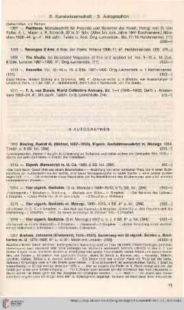 9. Autographen (Nr. 1312-1362)