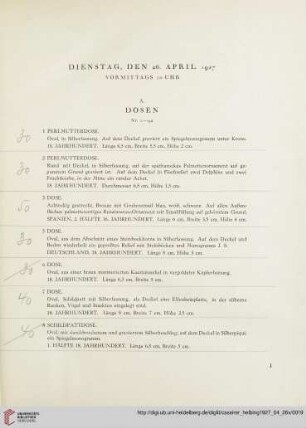 Dienstag, den 26. April 1927, Vormittags 10 Uhr