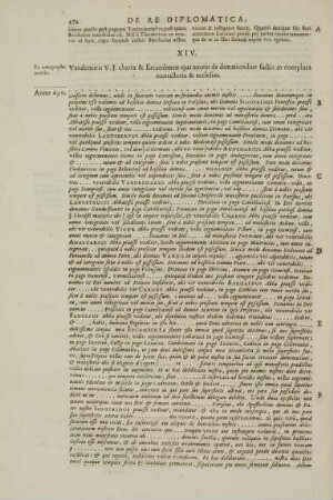 XIV. Vandemiris V.J. charta & Ercambertae ejus uxoris de donationibus factis in complura monasteria & ecclesias.