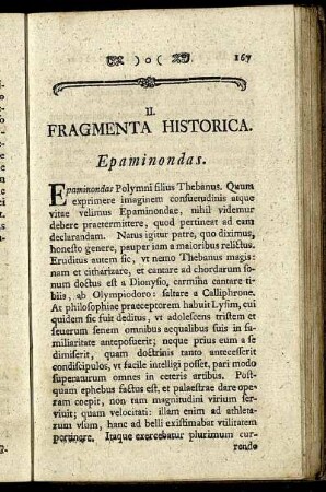 II. Fragmenta Historica. Epaminondas.