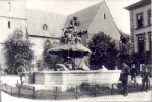 Donopbrunnen 1902. Detmold. Marktplatz. Sammlung Starke
