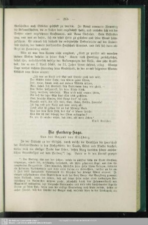 Die Borberg-Sage : Aus der Gegend von Kirchberg