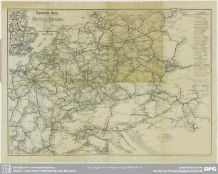 Eisenbahn-Karte von Central-Europa