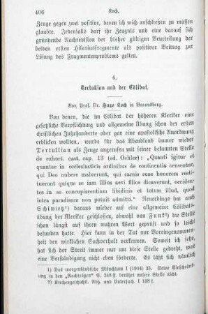 406-411 Tertullian und der Cölibat