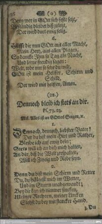 (22.) Dennoch bleib ich stets an dir. Ps. 73, 23