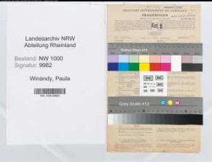 Entnazifizierung Paula Winandy, geb. 19.03.1899 (Verw.Gehilfin)