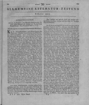 Rühs, F.: Ausführliche Erläuterung der zehn ersten Kapitel der Schrift des Tacitus über Deutschland. Berlin: Reimer 1821 (Fortsetzung der im vorigen Stück abgebrochenen Recension)