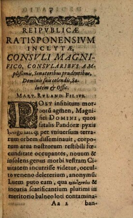 Problematum Medico-Physicorum Liber ..., 2. Problematum Medico-Physicorum Pars ...