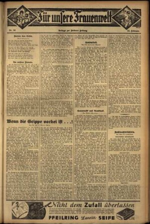 Zweite Ausgabe vom Donnerstag, den 16. Februar 1933.
