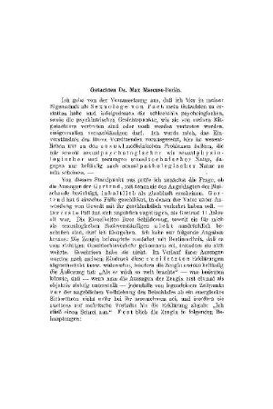 Psychiatrische Gutachten über kriminelle Jugendliche [Minderjährige] und jugendliche Zeugen : III. ; Gutachten Dr. Max Marcuse