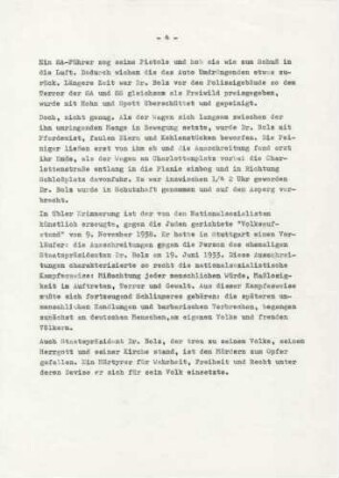 Haft, Verurteilung und Hinrichtung von Eugen Bolz (Auszüge aus Briefen, Abschriften, Kopien aus jüngerer Zeit)