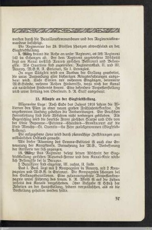 13. Kämpfe an der Siegfriedstellung