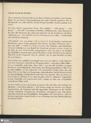 Liebe zum Kleinen