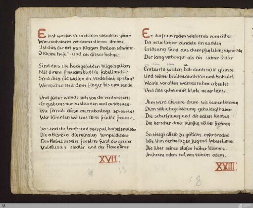 Einst werden sie in deinen schluchten spüren (Vorspiel XVIII) : [SW V: H17]; [SW V, S. 27/109]