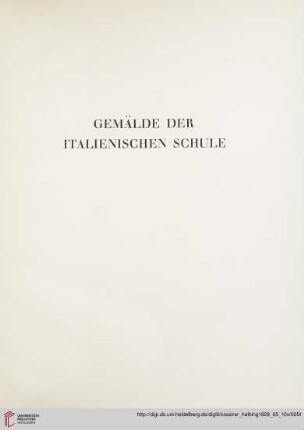 Gemälde der italienischen Schule (Nr. 49-57)