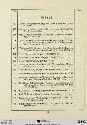 Möbel (Nr. 712-760)