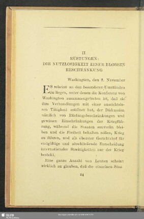 II Rüstungen: Die Nutzlosigkeit einer blossen Beschränkung