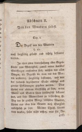 Abschnitt II. Von den Wundern selbst.