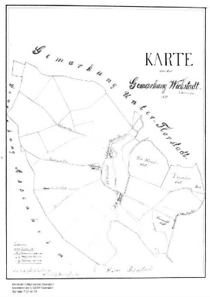 Karte der Gemarkung Wickstadt