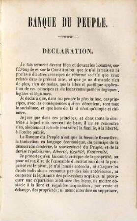 Banque du peuple, suivie du rapport de la Commission des Délégués du Luxembourg