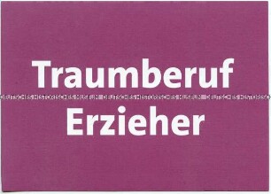 Werbepostkarte zur Ausbildung als Erzieher/in