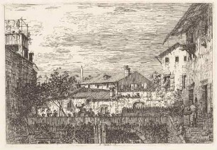Die Terrasse, aus der Folge "Vedute altre prese da i luoghi altre ideate da Antonio Canal"