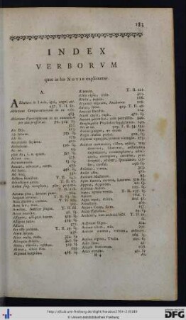 Index Verborum.