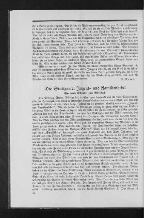 Die Stuttgarter Jugend- und Familienbibel