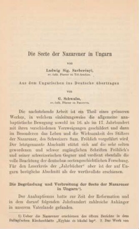 484-549 Die Secte der Nazarener in Ungarn