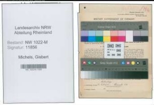 Entnazifizierung Gisbert Michels , geb. 30.07.1911 (Gaertner)
