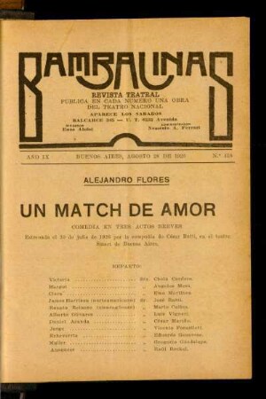 Un match de amor : comedia en tres actos breves