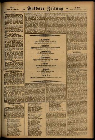 Zweite Ausgabe vom Samstag, den 17. März 1917.