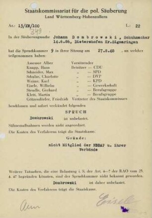 Dombrowski, Johann
