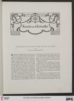 Vom Restaurieren der alten Bilder
