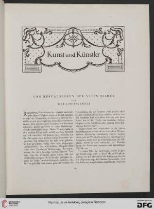 Vom Restaurieren der alten Bilder